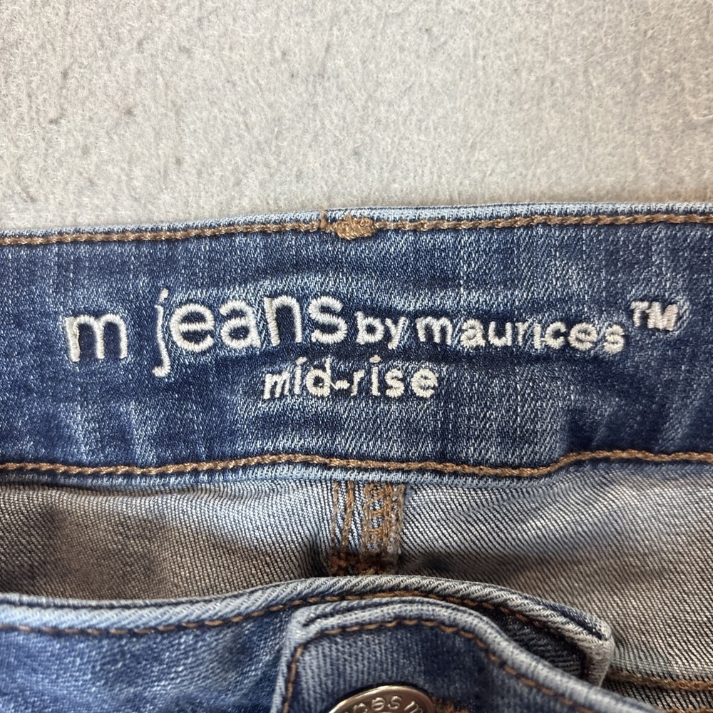 M Jeans By Maurices Size 18W Short Skinny Mid Rise Stretch Jeans Distressed - Picture 9 of 10